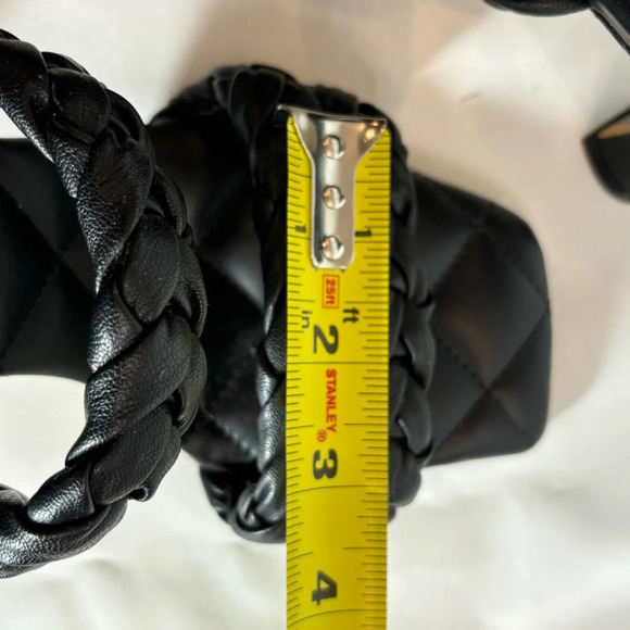 SAM EDELMAN SZ 8.5 Heels Slip on Mules Square Toe Braided Vegan Leather Sandals - Picture 5 of 11